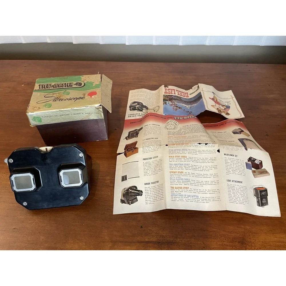 Sawyer's‎ View Master Stereoscope 3D Black Bakelite 1950s Original Box Vintage